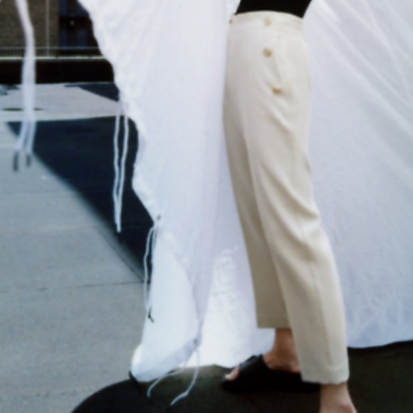 NWT Zara Straight Leg Ecru Pants, Size XS - Picture 2 of 10